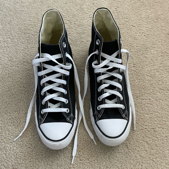 Chuck Taylor All Star Canvas Black Uni-Sex High Top Shoe Converse Women’s 11 - Picture 3 of 8